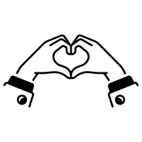 pictogramme de mains faisant un coeur