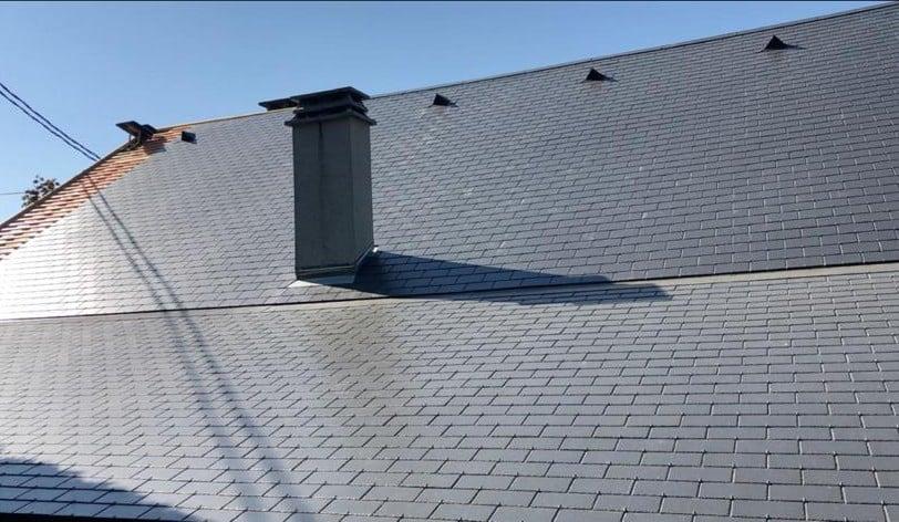 chantier après réparation d'une toiture